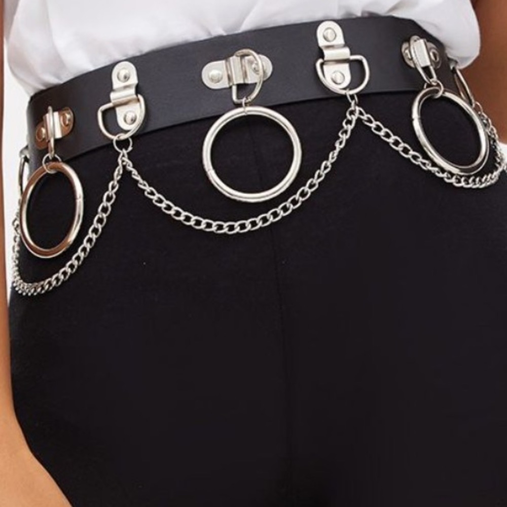 Bondage style chain belt dollskill style
